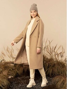 Outhorn Outhorn Płaszcz przejściowy OTHAW22TCOUF003-82S Brązowy Loose Fit