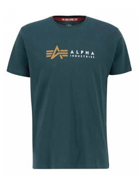 Alpha Industries Alpha Industries T-Shirt Lavel T 118502 Zelená Regular Fit