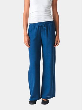 TeeShoppen TeeShoppen Spodnie materiałowe 'Basic Collection' Granatowy Oversize