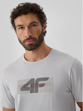 4F 4F T-Shirt COMMERCIAL Szary jasny Regular Fit
