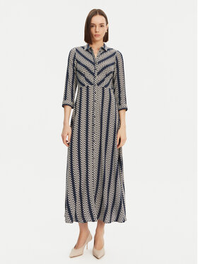YAS YAS Φόρεμα πουκάμισο Savanna 26022663 Σκούρο μπλε Loose Fit