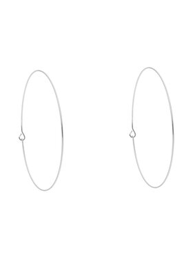 Luv AJ Luv AJ Обици Capri WireHoops PH17E-CWH-S Сребрист