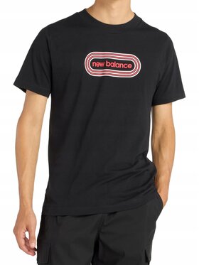 New Balance New Balance T-Shirt MT61C48BBK Czarny Standard Fit