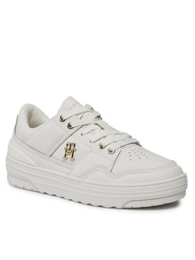 Tommy Hilfiger Tommy Hilfiger Сникърси Th Basket Sneaker Lo FW0FW07756 Екрю