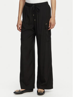 Liu Jo Beachwear Liu Jo Beachwear Pantaloni di tessuto VA6034 T2920 Nero Relaxed Fit