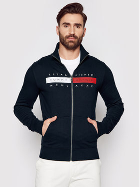 Tommy Hilfiger Tommy Hilfiger Sweatshirt Global Zip Through MW0MW18367 Dunkelblau Regular Fit