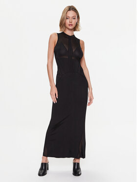 Calvin Klein Calvin Klein Плетена рокля K20K205615 Черен Slim Fit