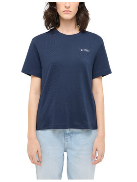 Mustang Mustang T-shirt Style Floris Blu scuro Regular Fit