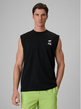 4F 4F Tank top FOB SUMMER Czarny Loose Fit