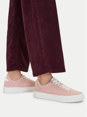 Tommy Hilfiger Tommy Hilfiger Sneakersy Washed Canvas Platform Trainers FW0FW09172 Różowy