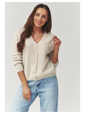 Makadamia Makadamia Sweter C38 Beżowy Loose Fit