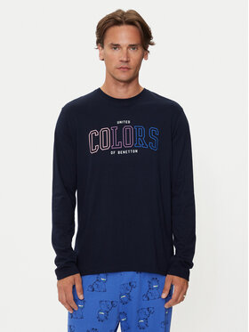 United Colors Of Benetton United Colors Of Benetton Longsleeve 3I1XU109C Blu scuro Regular Fit