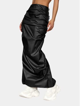 MADE BY SOCIETY MADE BY SOCIETY Spódnica maxi STATIC HORIZON Skirt - F27228 Czarny Basic Fit