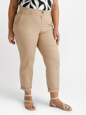 Fiorella Rubino Fiorella Rubino Spodnie materiałowe P717T004799N002 Écru Regular Fit