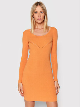 Guess Guess Трикотажна сукня Gloria W1BK29 Z2V40 Оранжевий Slim Fit