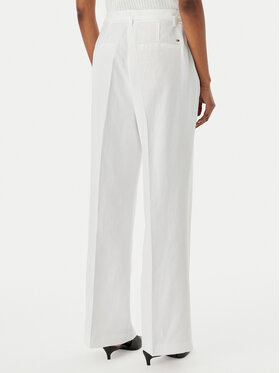 Tommy Hilfiger Tommy Hilfiger Текстилни панталони WW0WW48884 Бял Wide Leg