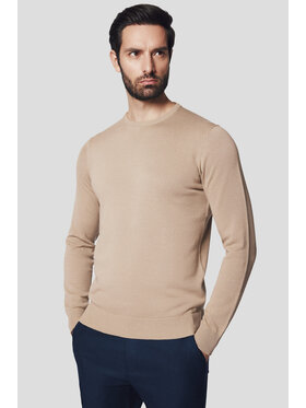 Lancerto Lancerto Sweter Simen SW073224000054 Beżowy Regular Fit