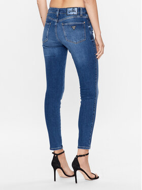 Guess Jeans Hlače W3YAJ3 D52Q2 Modra Skinny Fit