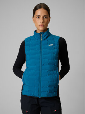 4F 4F Bezrękawnik TREKKING Turkusowy Slim Fit