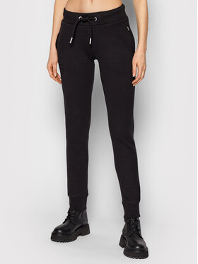 Superdry Superdry Spodnji del trenirke Vintage Logo W7010713A Črna Slim Fit