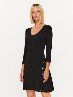 Morgan Morgan Rochie tricotată 232-RMALY Negru Regular Fit