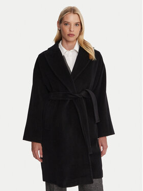 Marella Marella Płaszcz wełniany Scherzo 2523016102 Czarny Regular Fit