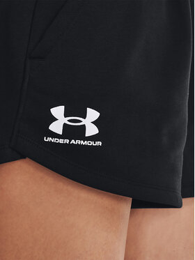 Under Armour Športne Kratke Hlače Rival Fleece Short 1376257 Črna Regular Fit