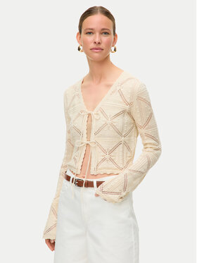 Vero Moda Vero Moda Kardigan Lola 10337188 Beżowy Regular Fit
