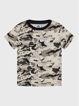 adidas adidas Футболка Allover HK0276 Бежевий Regular Fit