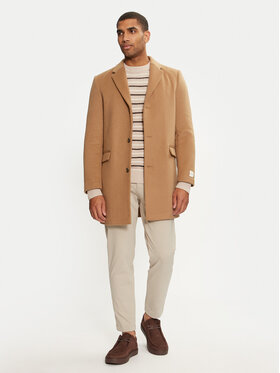 Calvin Klein Calvin Klein Cappotto di lana K10K113664 Beige Regular Fit