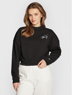 Tommy Jeans Tommy Jeans Bluza Signature DW0DW14328 Czarny Relaxed Fit