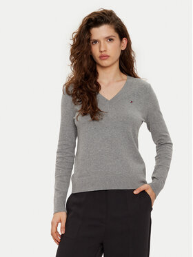 Tommy Hilfiger Tommy Hilfiger Džemper WW0WW40098 Siva Regular Fit