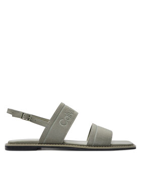 Calvin Klein Calvin Klein Sandały Flat Sandal He HW0HW01990 Szary