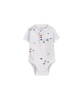 Coccodrillo Coccodrillo Body dziecięce WC6112201NBN-001 Biały Regular Fit