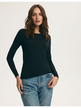 Esotiq Esotiq Bluzka 46081 Czarny Regular Fit