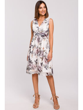 Stylove Stylove Sukienka codzienna S225 Biały Regular Fit