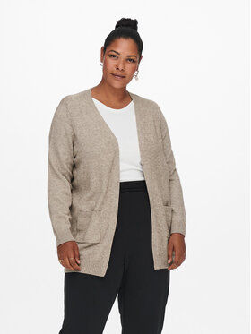 ONLY Carmakoma ONLY Carmakoma Кардиган 15219653 Бежов Regular Fit