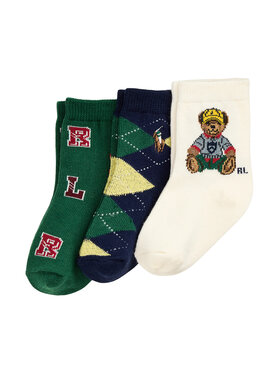 Polo Ralph Lauren Polo Ralph Lauren Комплект 3 чифта дълги чорапи детски 441P03153001 Цветен