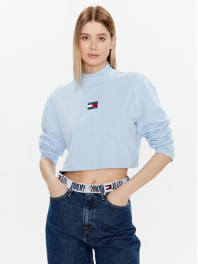 Tommy Jeans Tommy Jeans Bluse DW0DW14884 Blau Cropped Fit