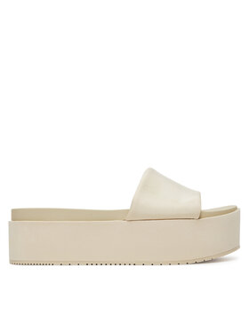 Calvin Klein Jeans Calvin Klein Jeans Nazouváky Flatform Sandal Slide In Nylon YW0YW01791 Écru
