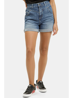 Cross Jeans Cross Jeans Szorty jeansowe F 418-020 Niebieski Regular Fit
