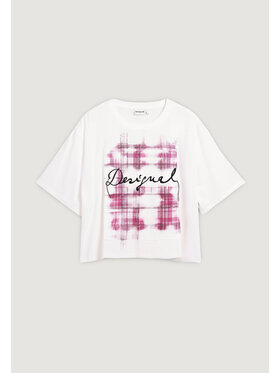 Desigual Desigual T-Shirt TS_CRACOVIA Λευκό Casual Fit