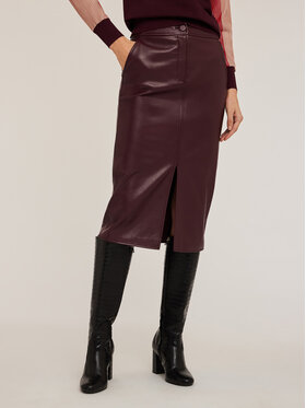 Motivi Motivi Spódnica midi 1323Q001012N036 Bordowy Regular Fit