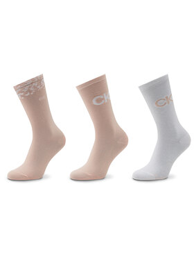 Calvin Klein Calvin Klein Moteriškų ilgų kojinių komplektas (3 poros) 701219849 Spalvota