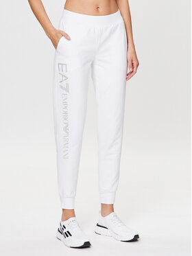 EA7 Emporio Armani EA7 Emporio Armani Donji dio trenerke 8NTP85 TJCQZ 0101 Bijela Regular Fit