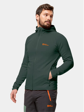 Jack Wolfskin Jack Wolfskin Funkční mikina Baiselberg Hooded Fz 1710541 Khaki Regular Fit