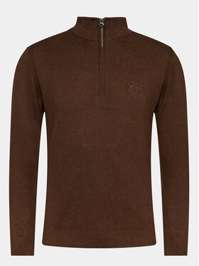 INDICODE INDICODE Sweter Liliamos 35-698 Brązowy Regular Fit