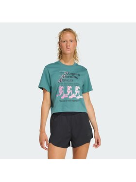 adidas adidas Koszulka techniczna 157353 Zielony Loose Fit