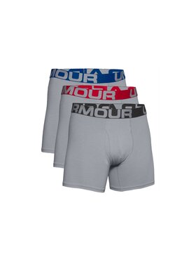 Under Armour Under Armour Bokserki Under Armour Charged Cotton 6IN 3 Pack Szary