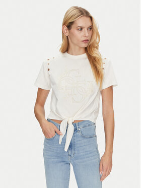 Guess Guess Blúz W5GI18 I3Z14 Ekru Regular Fit